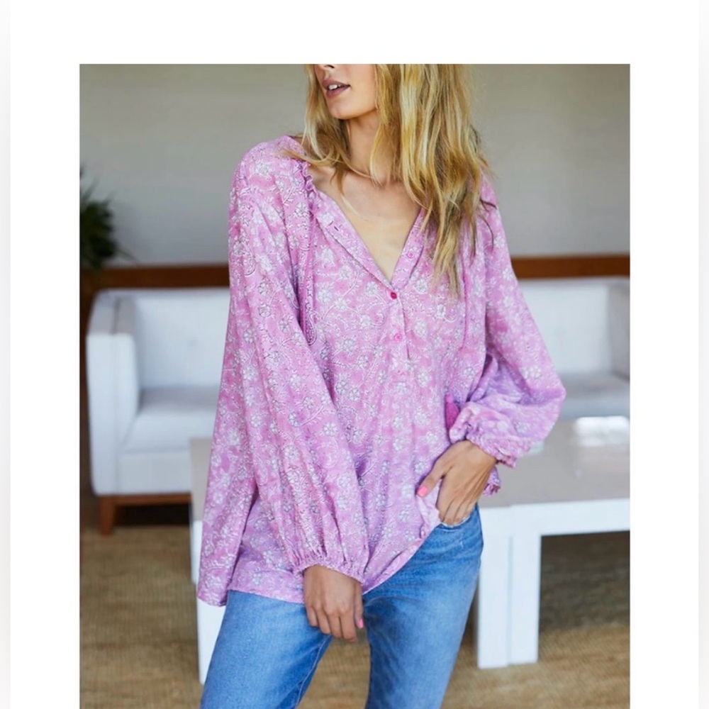 Emerson Fry Bardot top in crocus organic